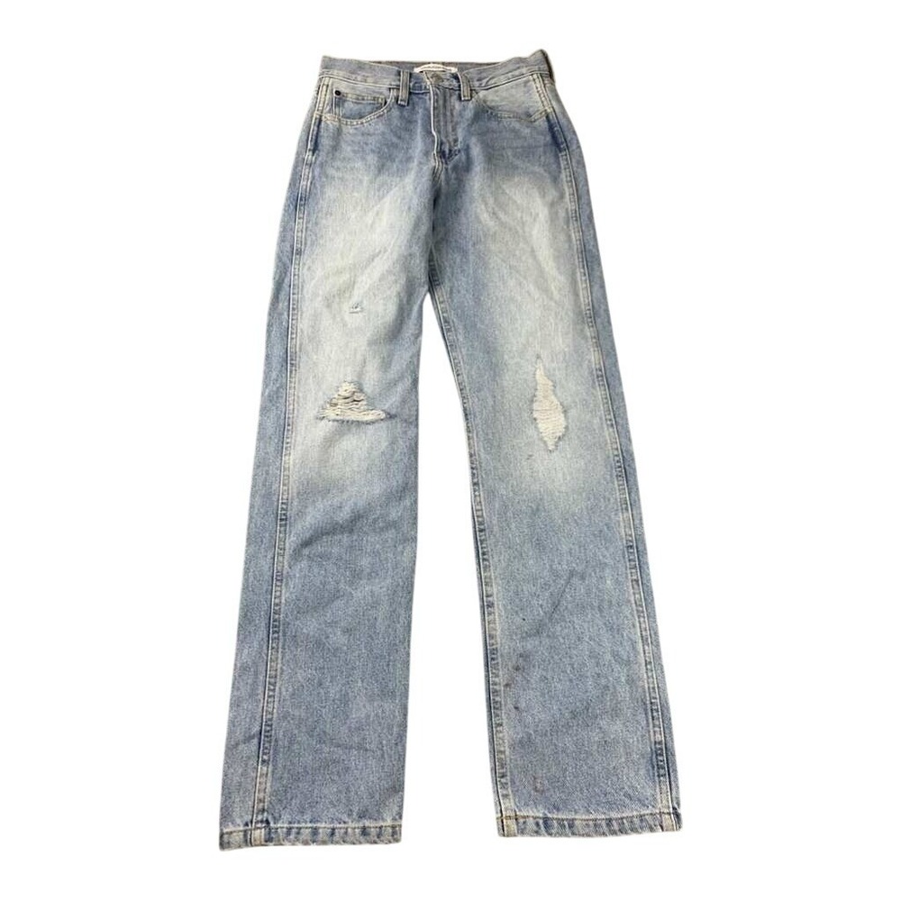 Calvin Klein Jeans Women 26x30 High Rise Straight Leg Distress Blue Denim Mexico